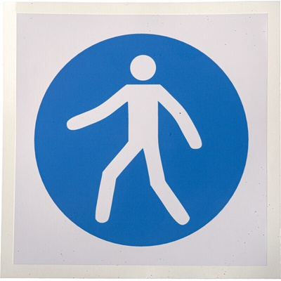 RS PRO Vinyl Mandatory Use This Walkway Sign With Pictogram Only Text
