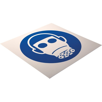 RS PRO Plastic Mandatory Respiratory Protection Sign With Pictogram Only Text