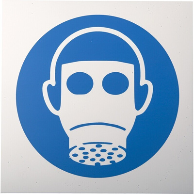 RS PRO Plastic Mandatory Respiratory Protection Sign With Pictogram Only Text