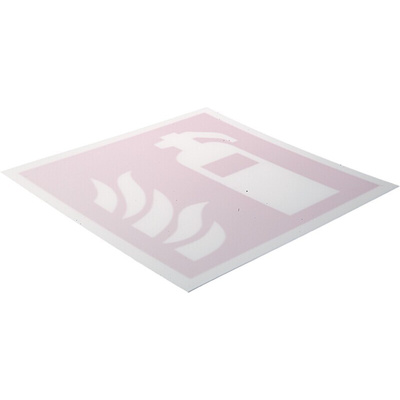Plastic Fire Safety Sign,  With Pictogram Only Text