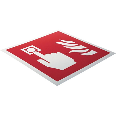 Plastic Fire Safety Sign,  With Pictogram Only Text