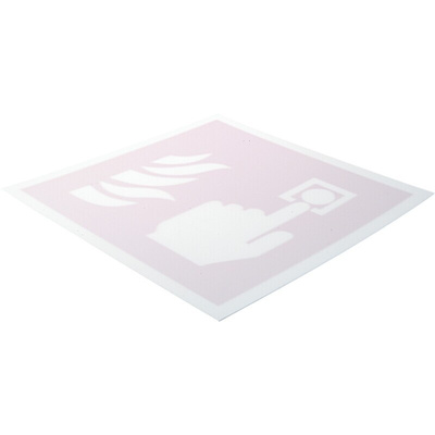 Plastic Fire Safety Sign,  With Pictogram Only Text