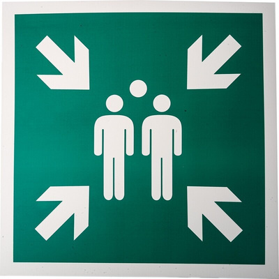 Plastic Fire Safety Sign,  With Pictogram Only Text