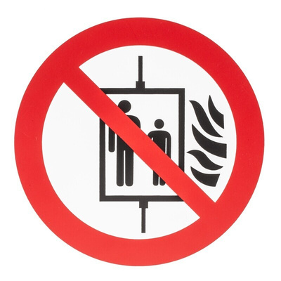 Plastic Fire Safety Sign,  With Pictogram Only Text