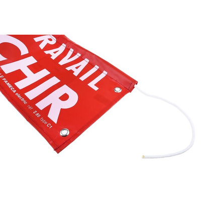 Fabric Prohibition Sign, Limite de la zone de travail – Ne pas franchir, French