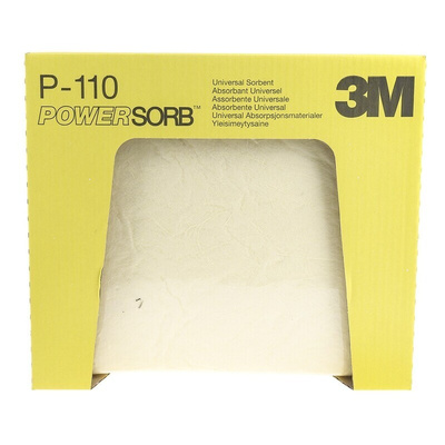 3M Sheet Spill Absorbent for Chemical Use, 50 L Capacity, 50 per Pack