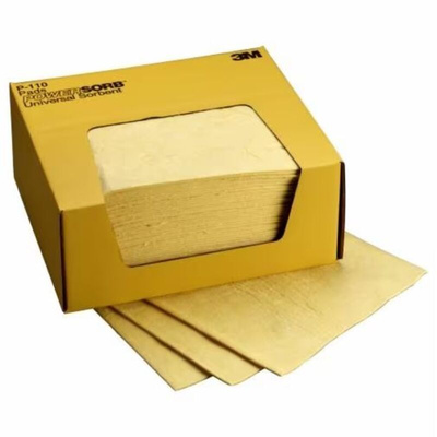 3M Sheet Spill Absorbent for Chemical Use, 50 L Capacity, 50 per Pack