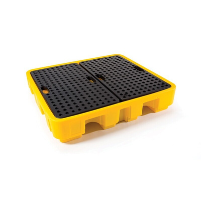 Lubetech Polyethylene Spill Pallet for Industrial Storage, 250L Capacity