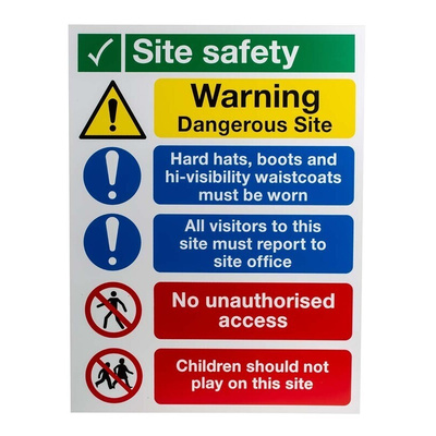 Safety Poster, PP, English, 400 mm, 300mm