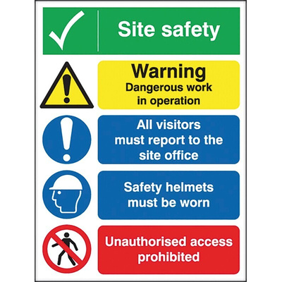 Safety Poster, PP, English, 400 mm, 300mm
