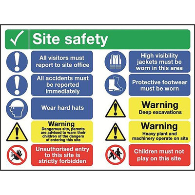 Safety Poster, PP, English, 600 mm, 800mm