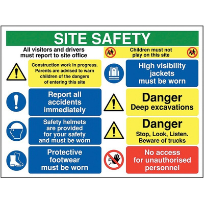 Safety Poster, PP, English, 600 mm, 800mm