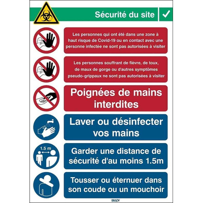 Safety Poster, Laminated Polyester B-7541, French, 371 mm, 262mm