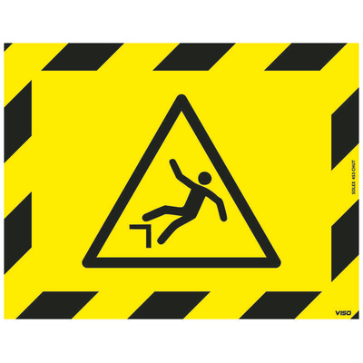 RS PRO Self-Adhesive Area Hazard Hazard & Warning Label