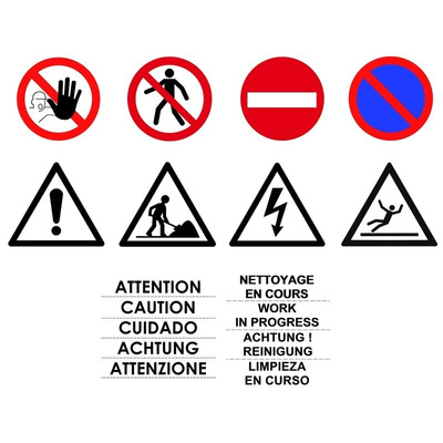 RS PRO Self-Adhesive General Hazard Hazard & Warning Label