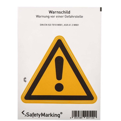 Wolk Self-Adhesive General Hazard Hazard Warning Sign