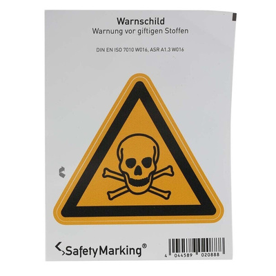 Wolk Self-Adhesive Hazardous Substances Hazard Warning Sign