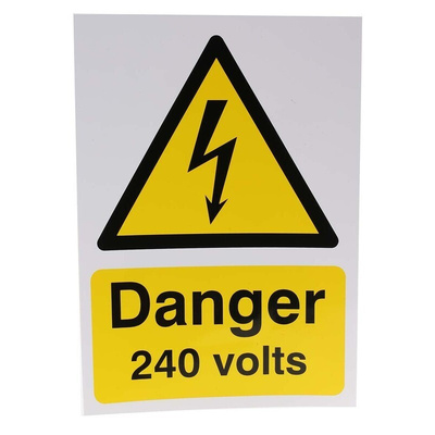 RS PRO Electrical Hazard Warning Sign (English)