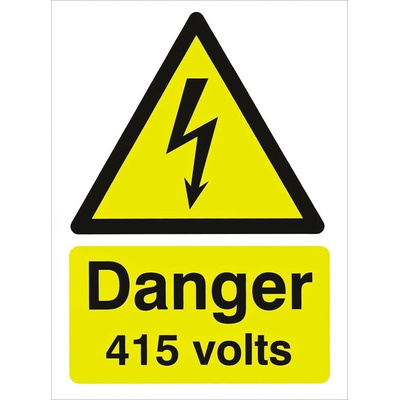 RS PRO Electrical Hazard Warning Sign (English)