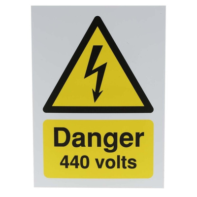 RS PRO Electrical Hazard Warning Sign (English, French)