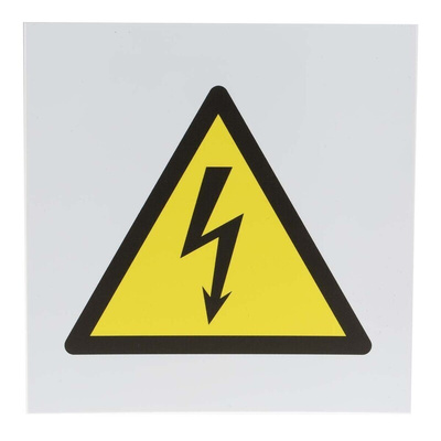 RS PRO Electrical Hazard Warning Sign