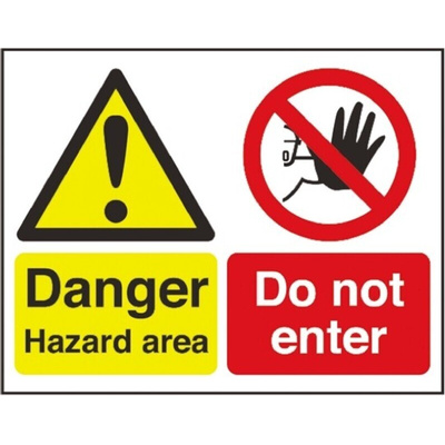 RS PRO Area Hazard Hazard Warning Sign (English)