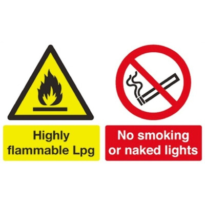 RS PRO Fire Safety Hazard Warning Sign (English)
