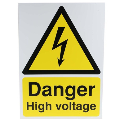 RS PRO Electrical Hazard Warning Sign (English)