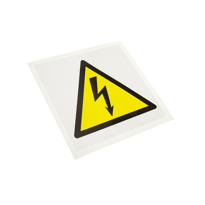 RS PRO Self-Adhesive Electrical Hazard Warning Sign