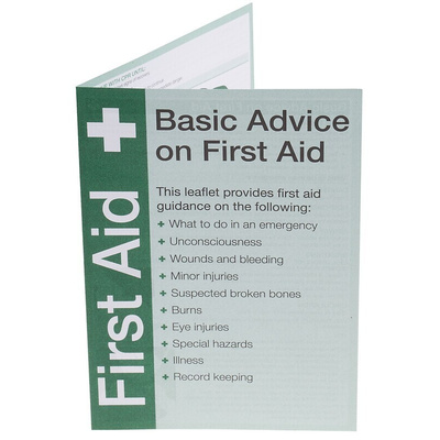 First Aid Guidance Safety Pocket guide, Paper, English, 100 mm, 50mm