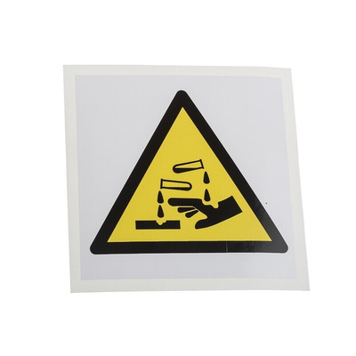 RS PRO Self-Adhesive Hazardous Substances Hazard Warning Sign