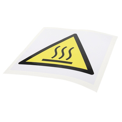 RS PRO Self-Adhesive General Hazard Hazard Warning Sign
