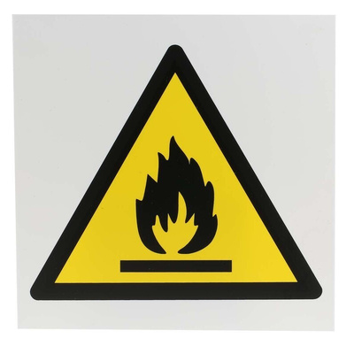 RS PRO Fire Safety Hazard Warning Sign