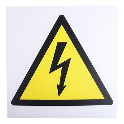 RS PRO Electrical Hazard Warning Sign