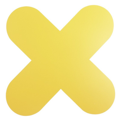 RS PRO Self-Adhesive General Hazard Hazard Warning Sign