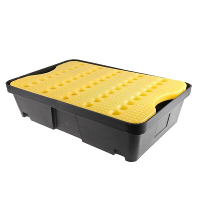 RS PRO Polyethylene Spill Tray with Grate for Industrial Storage, 20L Capacity