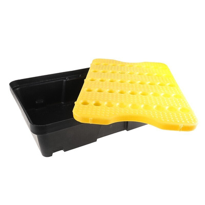 RS PRO Polyethylene Spill Tray with Grate for Industrial Storage, 20L Capacity
