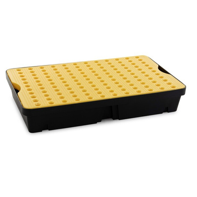 RS PRO Polyethylene Spill Tray with Grate for Industrial Storage, 60L Capacity
