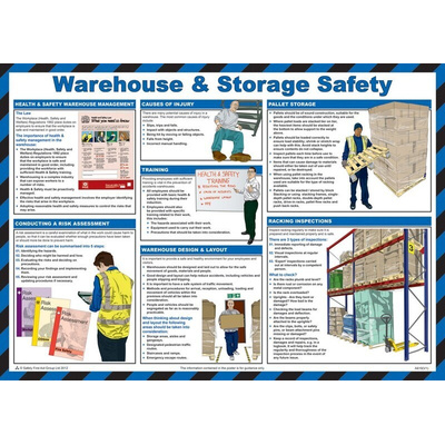 Warehouse & Storage Safety Guidance Safety Poster, Semi Rigid Laminate, English, 420 mm, 590mm
