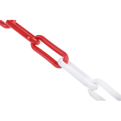 RS PRO Red & White Polypropylene Chain Barrier