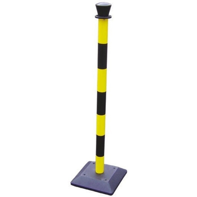 RS PRO Black & Yellow ABS Barrier Post