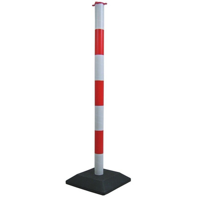 RS PRO Red & White ABS Barrier Post