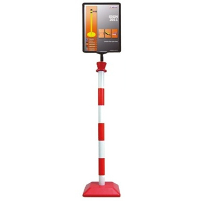 RS PRO Red & White Barrier Post