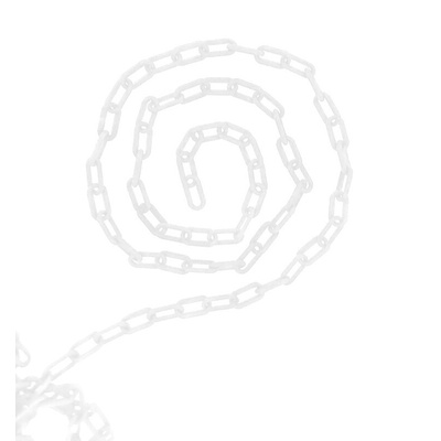 RS PRO Fluorescent, White Polypropylene Chain Barrier