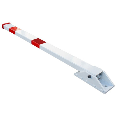 RS PRO Red & White Steel Parking Barrier, Red Tape