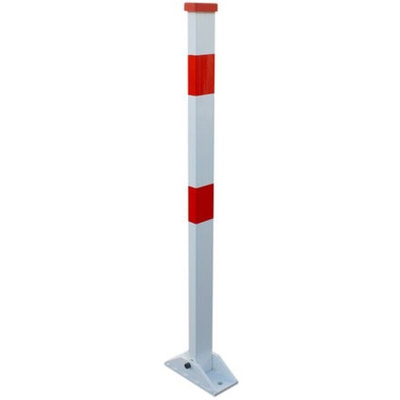 RS PRO Red & White Steel Parking Barrier, Red Tape