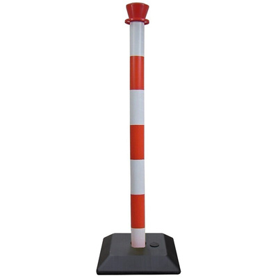 RS PRO Red & White ABS Barrier Post