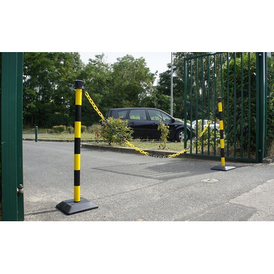 RS PRO Black & Yellow ABS Barrier Post