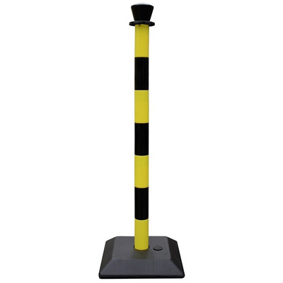 RS PRO Black & Yellow ABS Barrier Post