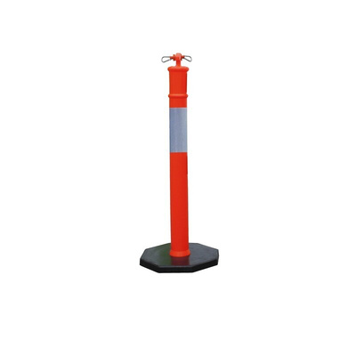 RS PRO Black & Orange Polypropylene Barrier Post